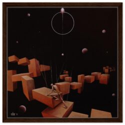 "L'insolidità delle certezze" Stampa su tela di alta qualità, incorniciata  60 x 60 - 24 x 24"